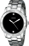  Shop Authentic Guess Minimal Black Dial Silver Steel Strap Watch for Men - W0416G1 - Luxxuri