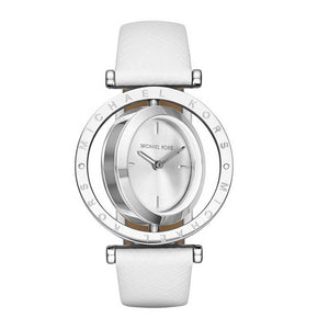  Shop Authentic Michael Kors Averi Silver Dial White Leather Strap Watch for Women - MK2524 - Luxxuri