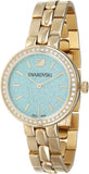  Shop Authentic Swarovski Daytime Crystals Turquoise Dial Gold Steel Strap Watch for Women - 5182212 - Luxxuri