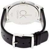  Shop Authentic Calvin Klein Minimal Grey Dial Black Leather Strap Watch for Men - K3M221C4 - Luxxuri