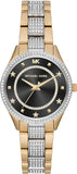  Shop Authentic Michael Kors Lauryn Crystal Pave Black Dial Two Tone Steel Strap Watch For Women - MK4403 - Luxxuri