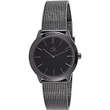  Shop Authentic Calvin Klein Minimal Black Dial Black Mesh Bracelet Watch for Men - K3M224B1 - Luxxuri