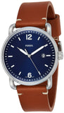  Shop Authentic Fossil Commuter Blue Dial Blue Leather Strap Watch for Men - FS5325 - Luxxuri