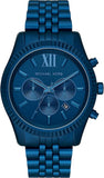  Shop Authentic Michael Kors Lexington Chronograph Blue Dial Blue Steel Strap Watch For Men - MK8791 - Luxxuri
