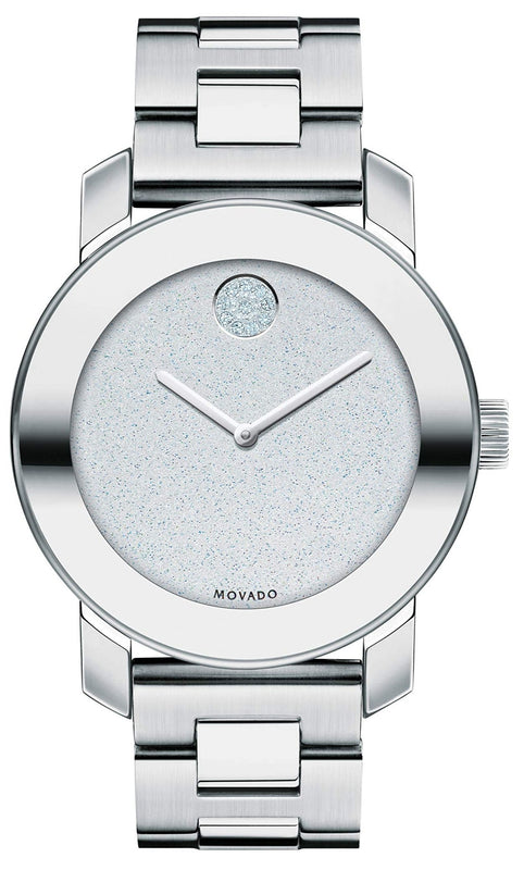  Shop Authentic Movado Bold Crystal Dot Silver Dial Silver Steel Strap Watch For Women - 3600334 - Luxxuri