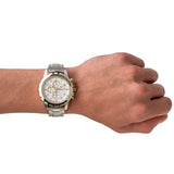  Shop Authentic Fossil Dean Chronograph White Dial Silver Steel Strap Watch for Men - FS4795 - Luxxuri