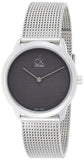  Shop Authentic Calvin Klein Minimal Grey Dial Silver Mesh Bracelet Watch for Women - K3M2212X - Luxxuri