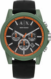  Shop Authentic Armani Exchange Outerbanks Chronograph Black Dial Black Silicone Strap Watch For Men - AX1348 - Luxxuri
