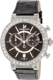  Shop Authentic Swarovski Citra Sphere Chronograph Black Dial Black Leather Strap Watch for Women - 5027131 - Luxxuri