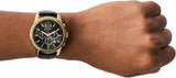 Shop Authentic Armani Exchange Outerbanks Chronograph Black Dial Black Leather Strap Watch For Men - AX7133 - Luxxuri