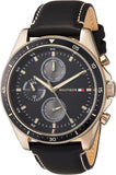  Shop Authentic Tommy Hilfiger Parker Chronograph Black Dial Brown Leather Strap Watch For Men  - 1791836 - Luxxuri