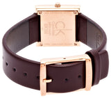 Shop Authentic Calvin Klein Mark White Dial Brown Leather Strap Watch for Women - K3R236G6 - Luxxuri