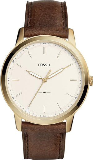  Shop Authentic Fossil The Minimalist White Dial Brown Leather Strap Watch for Men - FS5397 - Luxxuri