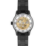  Shop Authentic Fossil Townsman Automatic Skeleton Black Dial Black Steel Strap Watch for Men - ME3197 - Luxxuri