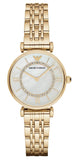  Shop Authentic Emporio Armani Gianni T Bar White Mother of Pearl Dial Gold Steel Strap Watch For Women - AR1907 - Luxxuri