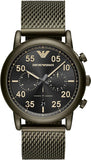  Shop Authentic Emporio Armani Luigi Quartz Chronograph Black Dial Green Mesh Bracelet Watch For Men - AR11115 - Luxxuri
