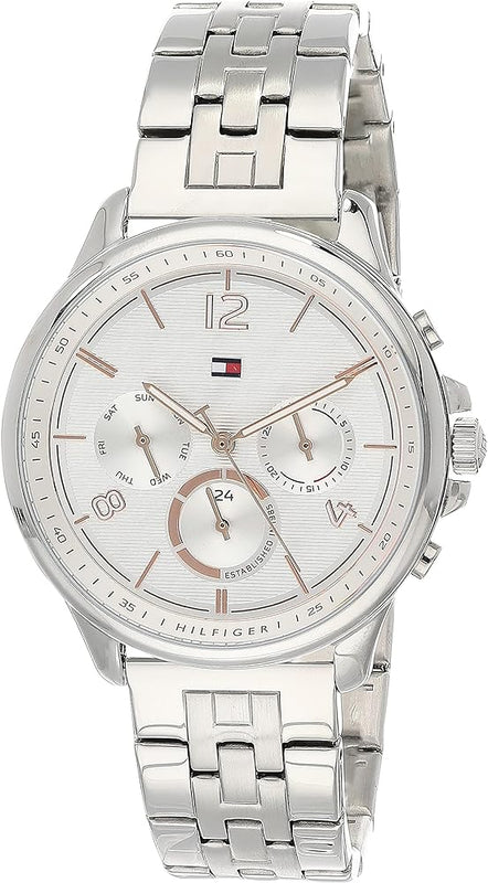  Shop Authentic Tommy Hilfiger Harper Chronograph White Dial Silver Steel Strap Watch For Women - 1782222 - Luxxuri