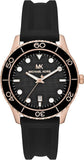  Shop Authentic Michael Kors Runway Quartz Black Dial Black Silicone Strap Watch For Women - MK6852 - Luxxuri