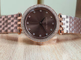  Shop Authentic Michael Kors Darci Brown Dial Rose Gold Stainless Steel Strap Watch for Women - MK3217 - Luxxuri