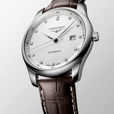 Shop Authentic Longines Master Collection Automatic 38.5mm Silver Diamond Dial Brown Leather Strap Watch for Men - L2.755.4.77.3 - Luxxuri