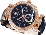 Shop Authentic Swarovski Era Journey Chronograph Black Dial Black Leather Strap Watch for Women - 5295320 - Luxxuri