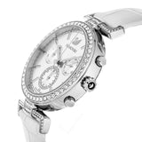  Shop Authentic Swarovski Era Journey Silver Dial White Leather Strap Watch for Women - 5295346 - Luxxuri