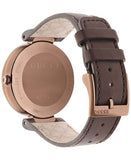  Shop Authentic Gucci Interlocking Brown Dial Brown Leather Strap Watch For Women - YA133309 - Luxxuri