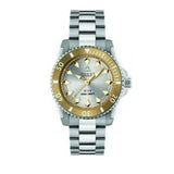  Shop Authentic Gucci Dive Automatic 18K Gold Silver Dial Silver Steel Strap Watch for Men - YA136357 - Luxxuri