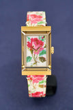  Shop Authentic Gucci G-Frame Floral Mother of Pearl Dial White Leather Strap Watch For Women - YA147406 - Luxxuri