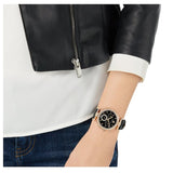  Shop Authentic Swarovski Era Journey Chronograph Black Dial Black Leather Strap Watch for Women - 5295320 - Luxxuri