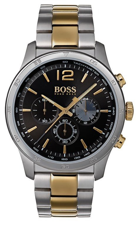  Shop Authentic Hugo Boss Professional Black Dial Two Tone Steel Strap Watch for Men - 1513529 - Luxxuri