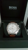  Shop Authentic Hugo Boss Ikon White Dial Brown Leather Strap Watch for Men - 1513175 - Luxxuri