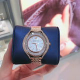  Shop Authentic Swarovski Crystalline Aura Silver Dial Rose Gold Steel Strap Watch for Women - 5519459 - Luxxuri