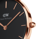 Shop Authentic Daniel Wellington Classic Petite Bondi Black Dial White Leather Strap Watch For Women - DW00100283 - Luxxuri