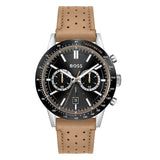  Shop Authentic Hugo Boss Allure Black Dial Brown Leather Strap Watch for Men - 1513964 - Luxxuri