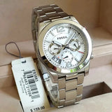  Shop Authentic Fossil Boyfriend Multifunction Silver Dial Silver Steel Strap Watch for Women - ES3883 - Luxxuri