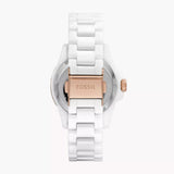  Shop Authentic Fossil FB-01 Analog White Dial White Ceramic Strap Watch for Women - CE1107 - Luxxuri