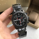  Shop Authentic Burberry Sport Chronograph Black Dial Black Steel Strap Watch for Men - BU7703 - Luxxuri