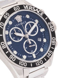  Shop Authentic Versace Greca Dome Chronograph Blue Dial Silver Steel Strap Watch for Men - VE6K00323 - Luxxuri