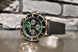  Shop Authentic Breitling Superocean Heritage B01 Chronograph 44 Limited Edition Green Dial Black Mesh Bracelet Watch for Women - UB01622A1L1S1 - Luxxuri