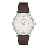  Shop Authentic Emporio Armani Herren White Dial Brown Leather Strap Watch For Men - AR11103 - Luxxuri