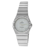  Shop Authentic Omega Constellation Quartz Diamonds Silver Dial Silver Steel Strap Watch for Women - 123.15.27.60.55.004 - Luxxuri