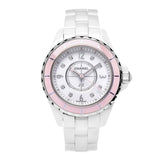  Shop Authentic Chanel J12 Quartz Diamonds Ceramic White Dial White Steel Strap Watch for Women - J12 H4466 - Luxxuri