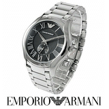  Shop Authentic Emporio Armani Valente Quartz Black Dial Silver Steel Strap Watch For Men - AR11086 - Luxxuri