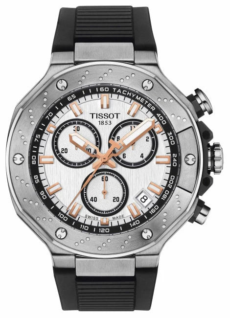  Shop Authentic Tissot T Race Chronograph White Dial Black Rubber Strap Watch For Men - T141.417.17.011.00 - Luxxuri