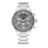  Shop Authentic Tommy Hilfiger Tyson Chronograph Grey Dial Silver Steel Strap Watch For Men - 1710604 - Luxxuri