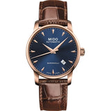  Shop Authentic Mido Baroncelli III Automatic Blue Dial Brown Leather Strap Watch For Men - M8600.3.15.8 - Luxxuri