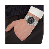  Shop Authentic Emporio Armani Franco Black Dial Silver Steel Strap Watch For Men - AR0373 - Luxxuri