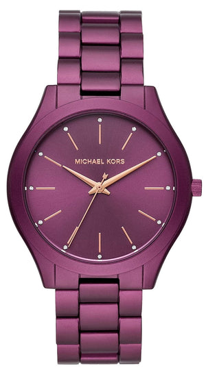  Shop Authentic Michael Kors Slim Runway Quartz Purple Dial Purple Steel Strap Watch For Women - MK4507 - Luxxuri