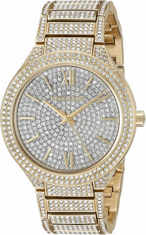  Shop Authentic Michael Kors Kerry Crystals Gold Dial Gold Steel Strap Watch For Women - MK3360 - Luxxuri